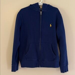 Polo by Ralph Lauren Kids Blue Hoodie with Yellow Logo
